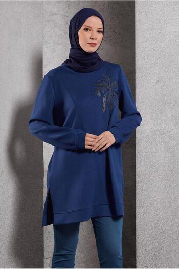 Alvina 45114 Model Patterned Tracksuit Tunic