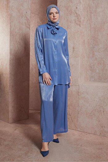Alvina SATIN FACE PANT SET 44539