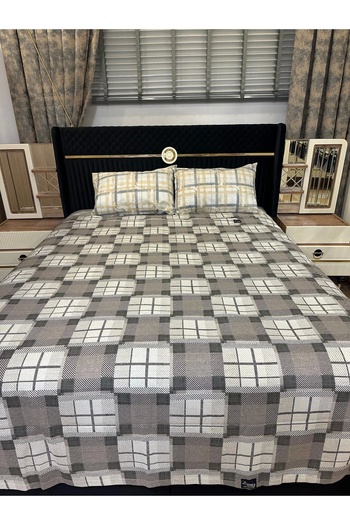 NİVEMESHOME Nivemeshome Brown Patterned 160X230 Single Pique Cover for Single Person