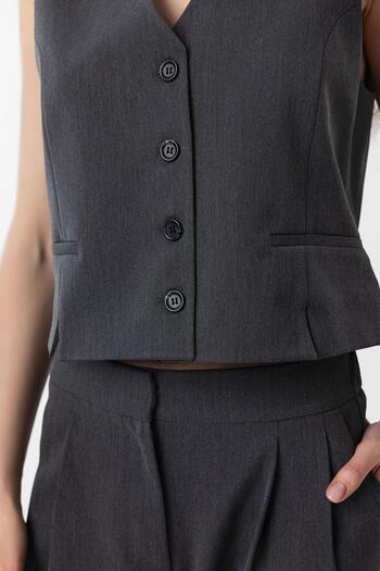 Antioch Anthracite Slit Women's Vest
