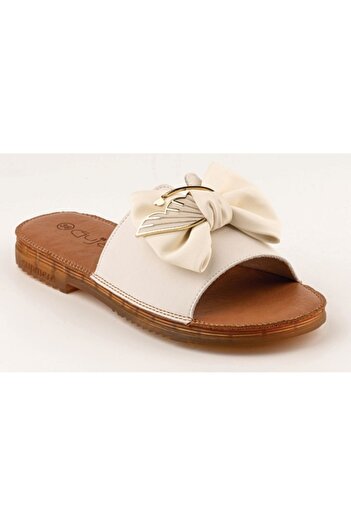Guja Flat Slippers with Bow (the Mold Is Smaller by 1 Size)