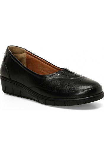 Polaris 105443 .Z5Fx Genuine Leather Black Casual Shoes