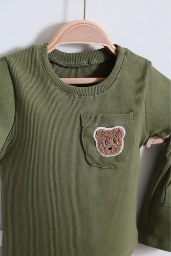 Sincap Baby Girl-Boy's Twill Shorts Set of 2 with Pockets and Embroidery Detail