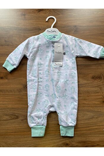Pierre Cardin Patterned 100% Cotton Snap Closure Footless Baby Jumpsuit