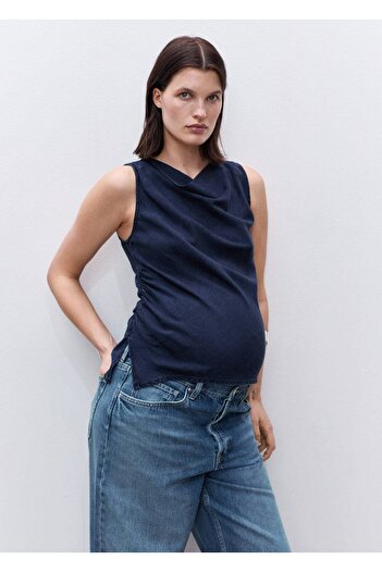 MANGO Woman Lyocell-Umstandsmode-Bluse