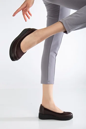 Dilimler Ayakkabı Women's Casual Shoes Brown Stretch Orthopedic