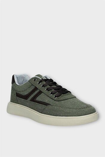 Liger Men's Sneaker Shoes Khaki Casual Linen Gabardine Fabric