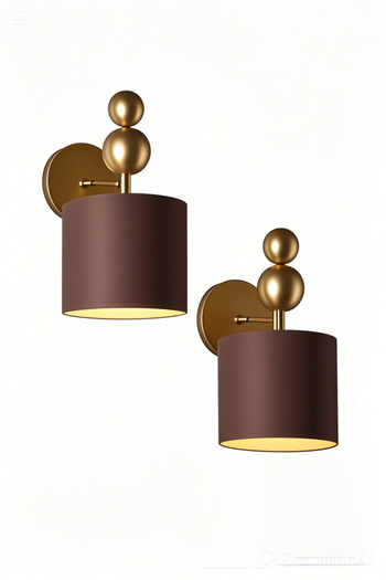 571 Store 2 Pcs Wired Wall Light on Metal Day and Sconce Glass Head