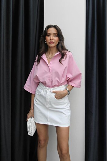 Havoş Pink Bat Sleeve Shirt