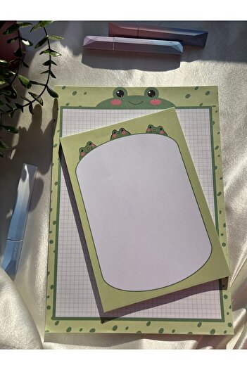 Mirya Notes Frog PAtterned A4-A5 Notepad Set - Notepad (quAred)