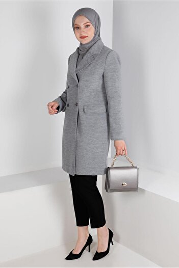 Alvina Buttoned and Pocketed Coat 90381-2