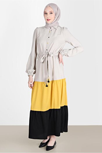 Alvina Multicolored Waist Tie Dress 42625