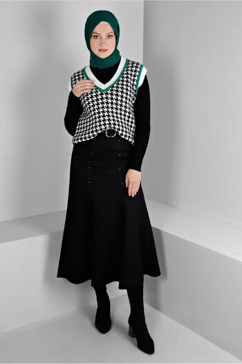 Alvina SCRATCH PATTERNED KNIT SUEVETER 43144