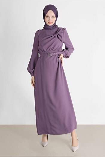 Alvina 42649 Model Dress with Belt and Bow Detail