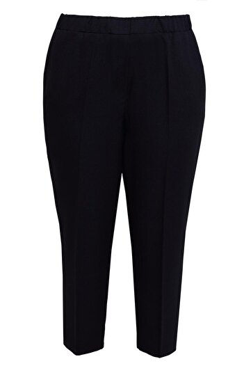 Alvina Plus Size Elastic Waist Trousers - 70639