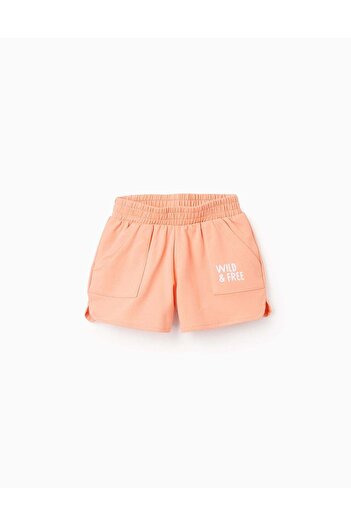 Ziddy Jersey Shorts for Baby Girls 'Wild & Free', Coral