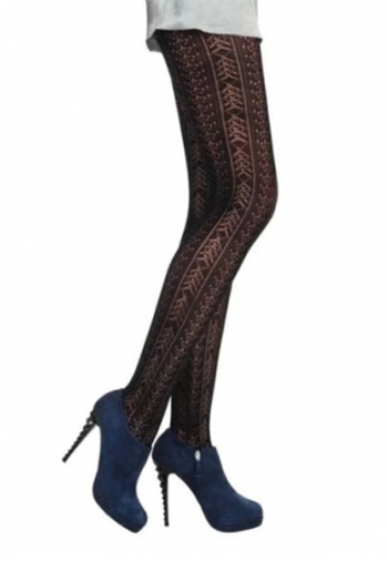 FantaziAtölyesi Opportunity Byr Daymod Women's Amatista Micro Mesh Patterned Pantyhose New