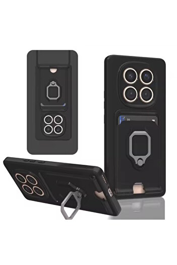 m.tk moveteck Case for Xiaomi Redmi Note 14 Pro 5g with Camera Protection Sliding Ring Business Card Ip Strap Zuma Silicone