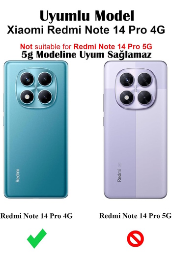 m.tk moveteck Case for Xiaomi Redmi Note 14 Pro 4g with Camera Protection with Sliding Ring Business Card Ip Strap Zuma Silicone