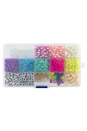 Moxy Set creativ DIY in cutie, 13 modele de margele de insirat