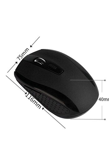 Generic Optical Wireless Mouse - Black