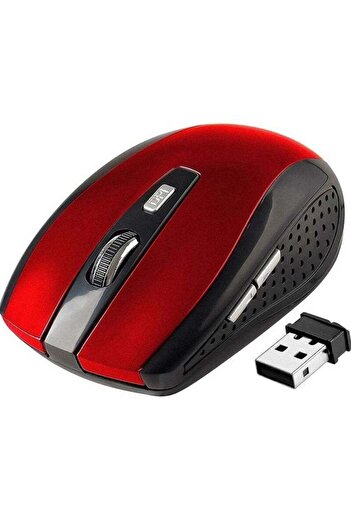 Generic Optical Wireless Mouse - Red