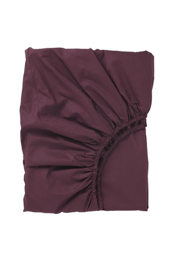 IKEA ULLVIDE Deep Red Fitted Sheet 90x200 cm – Soft, Breathable & Durable Bedding