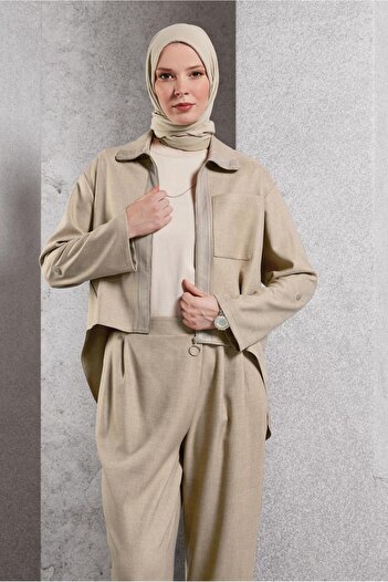 Alvina Linen Textured Trousers Set - Model 45119