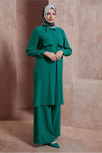 Alvina Linen Textured Trousers Suit 44464