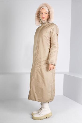 Alvina CUFFS WITH BRAIDED HOODED COAT 90324