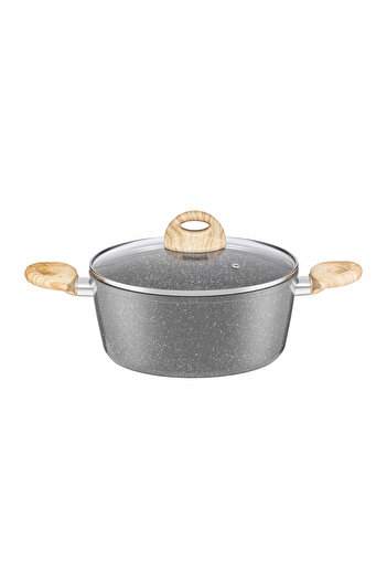 Ambition Pot with lid 24cm, 4.1L, Stone Effect coating, Kenya