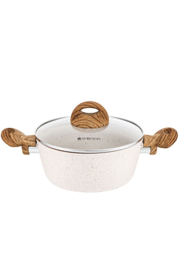 Ambition Pot with lid 20cm, 2.2L, Pfluon Cookmark™ coating, Nature