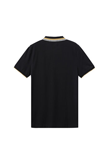 Giordano Men's Slim Fit Cotton Polo Shirt with Sailboat Embroidery