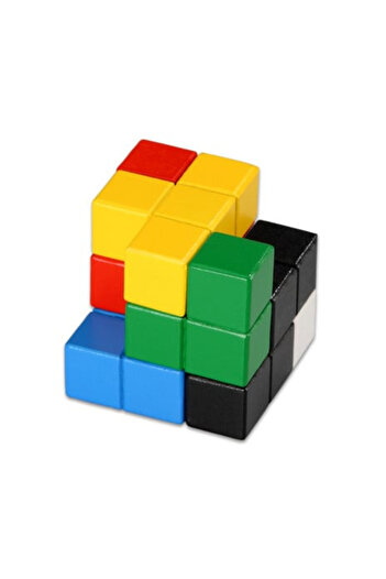 Betzold Set de Logica cu cuburi din lemn Colorate tip Cubissimo – Gandire Spatiala si Matematica - Betzold