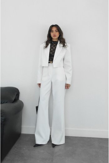 Havoş White Roman Jacket Pants Set