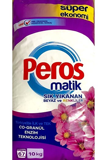 Peros Matik Mor Yıldız Çiçeği Toz Deterjan 10 KG