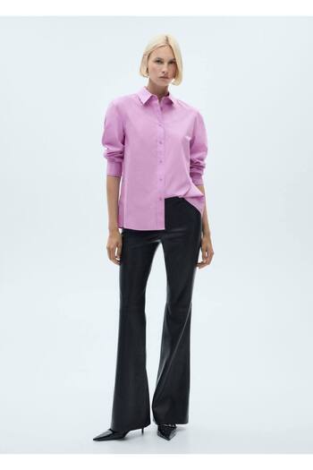 MANGO Woman Buttoned Lyocell Shirt