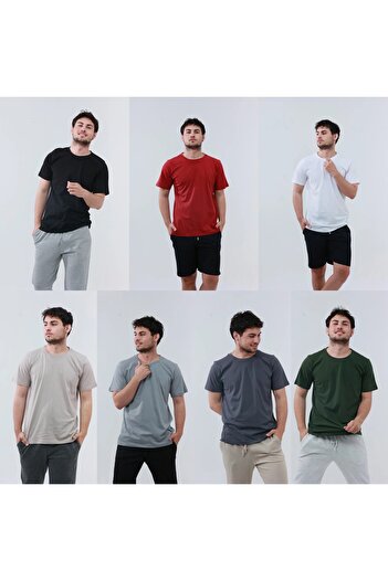 TKT Ανδρικό μπλουζάκι 7 τεμαχίων Regular Fit Comfortable Fit