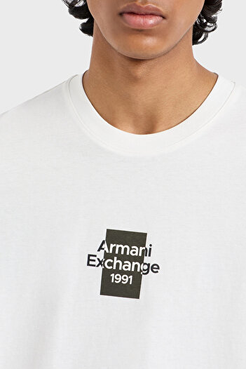 Armani Exchange Armani Exchage 100% βαμβακερό κανονικό μπλουζάκι με λογότυπο Ανδρικό T SHIRT XM 000767   AF12308 U0009