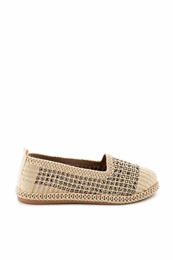Bambi Platinfarbene Ballerinas für Damen – gestrickt 01823012516