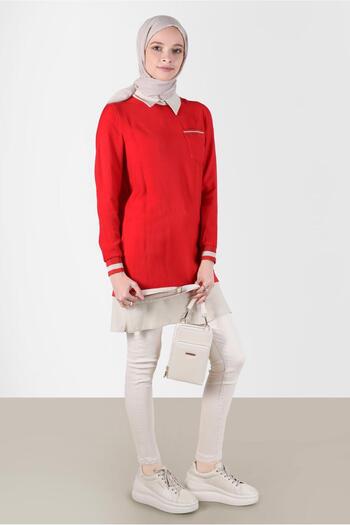 Alvina Pocketed Shirt Piece Tunic - 42606