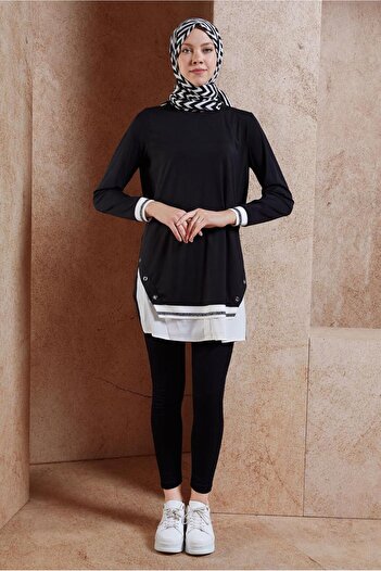 Alvina 44645 Model Garnished Saw Tunic