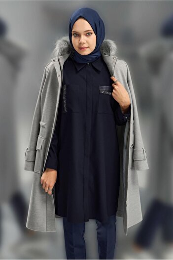 Alvina Shirt Collar Saw Tunic 45154