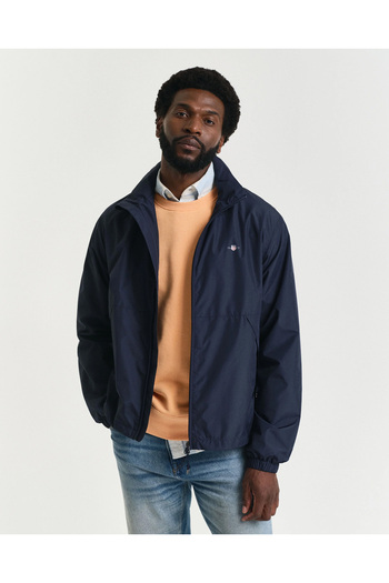 Gant Men's Navy Blue Regular Fit Hooded Windbreaker