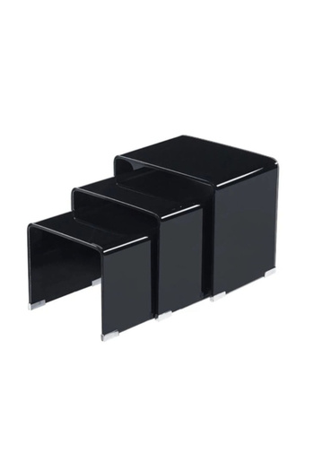 Icon High Quality Tempered Glass Bent Nesting Table