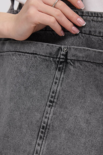 Addax Pocketed Denim Tote Bag Ç110-g8