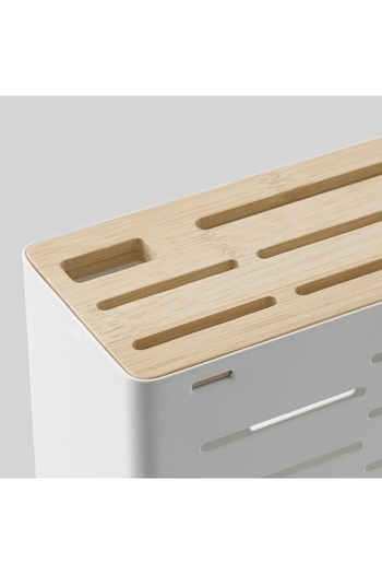 IKEA AVSTEG Knife Holder, Bamboo/White, 23 cm – Stylish & Safe Knife Storage