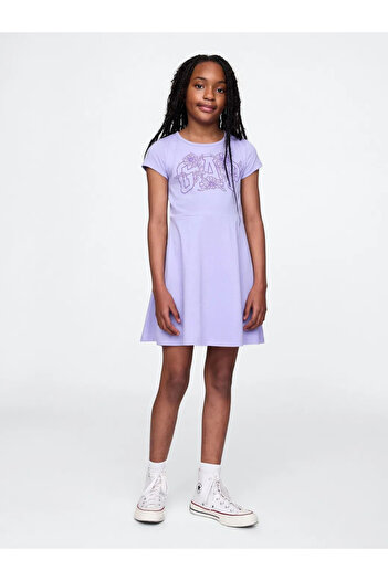 GAP Purple Girl's Gap Logo Jersey Dress