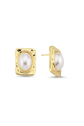 CHARMLUCKY Special Series Pearl Rectangular Earring