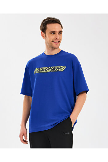 SKECHERS M Ανδρικό μπλουζάκι με γραφικό μπλουζάκι βαρέως βάρους S2510156-403